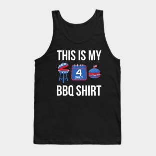 This Is My 4th of July BBQ USA Grilling Red White Blue Tank Top